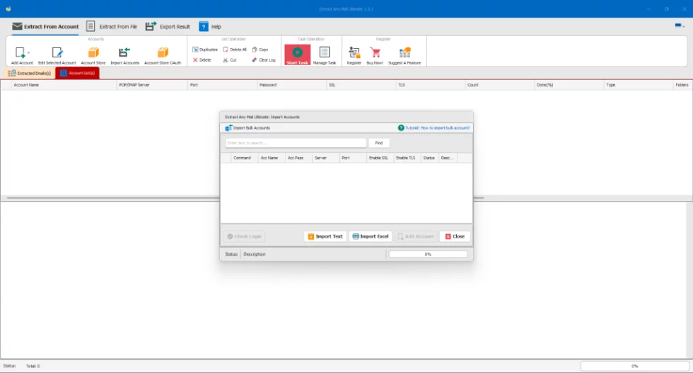 Import Bulk Accounts