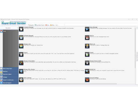 Rapid Email Sender Advance overview
