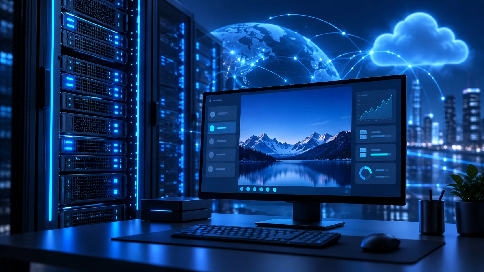 AI and IT solutions workspace
